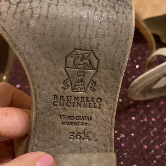 Brunello Cucinelli suede heels size 6.5 - Picture 7 of 13